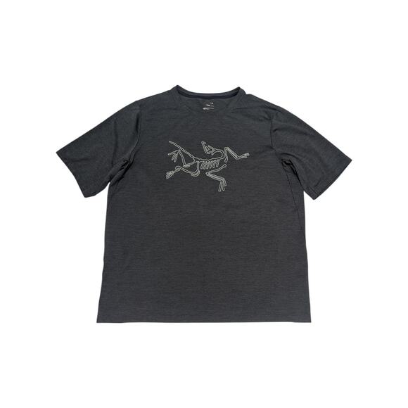 Arcteryx Cormac Crew Neck Tee Shirt Gray Mens Medium Short Sleeve Dark Gray - Picture 1 of 4